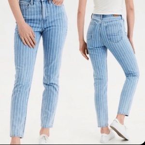 American Eagle Pinstripe Mom Jeans, size 2 short